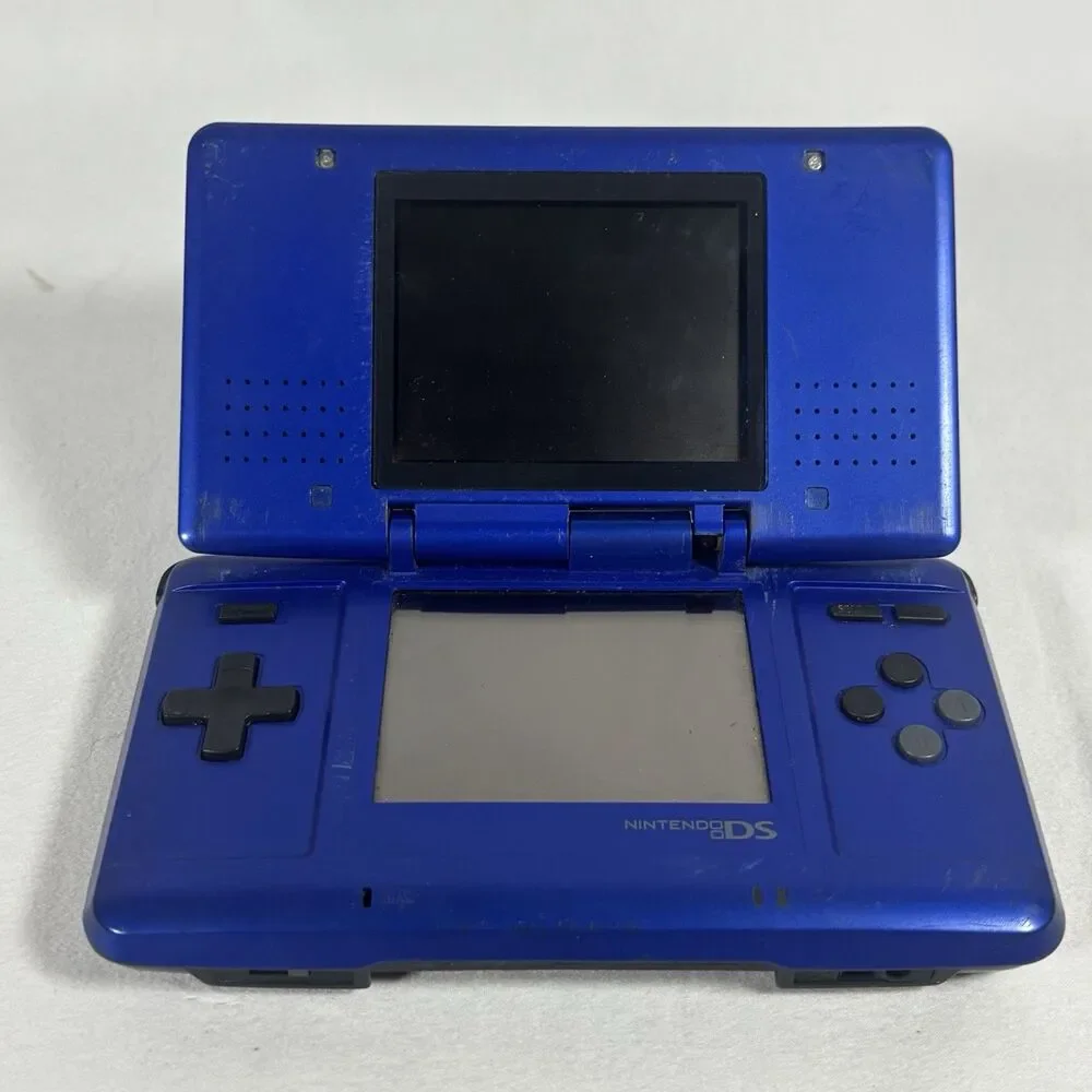 Nintendo DS Original Blue NTR-001 No Power. Broken Hinge For Parts/repair